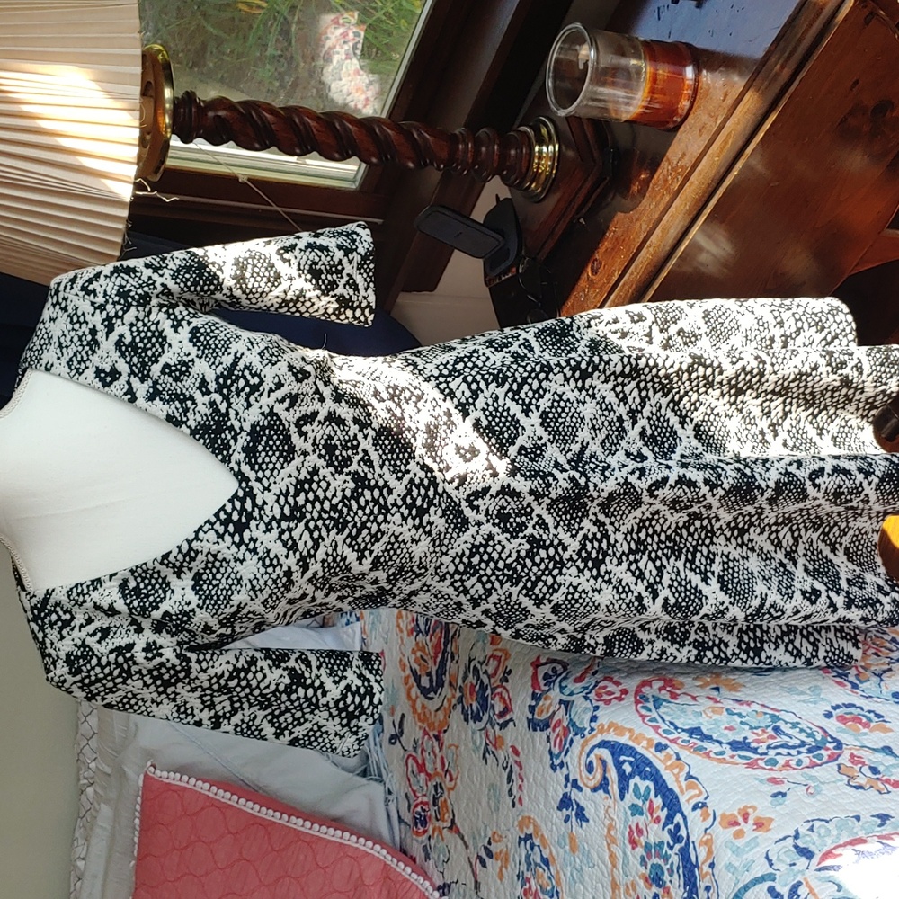 stitch fix, muse dress, size small, black and white